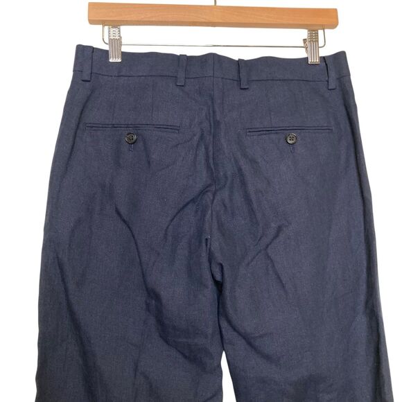 Club Monaco Grant Lit Trouser Linen Dress Slack Blue Pant Mens 28 NEW Workwear - Picture 5 of 16